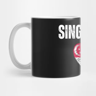 Singapore flag, Singapore heart Mug